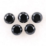 3.6 MM to 4.0 MM Enhanced Black Round Brilliant Cut Diamonds