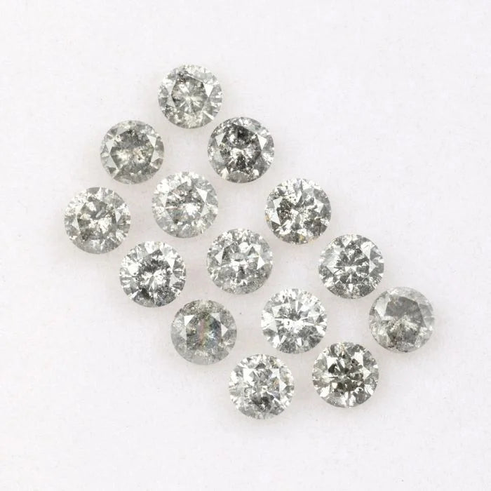 3.70 MM Round Brilliant Cut Salt & Pepper Melee Diamond