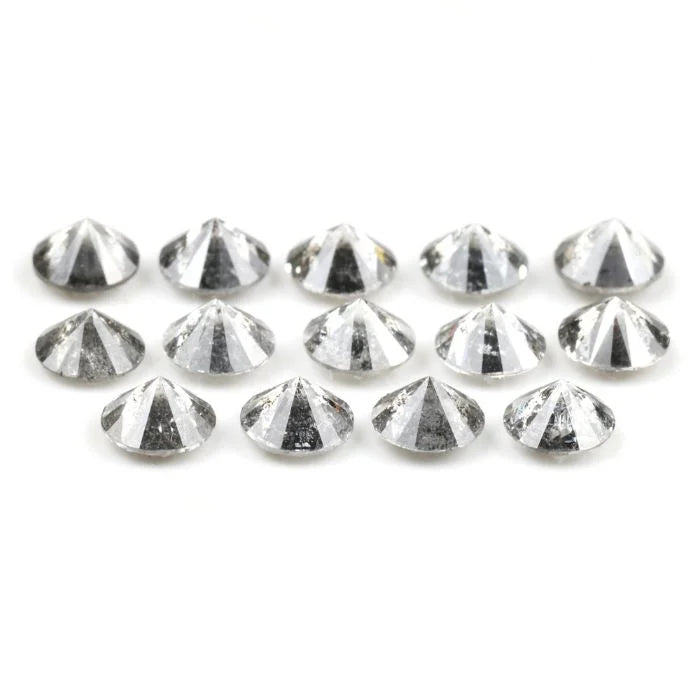3.70 MM Round Brilliant Cut Salt & Pepper Melee Diamond