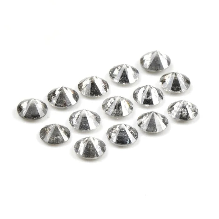 3.70 MM Round Brilliant Cut Salt & Pepper Melee Diamond