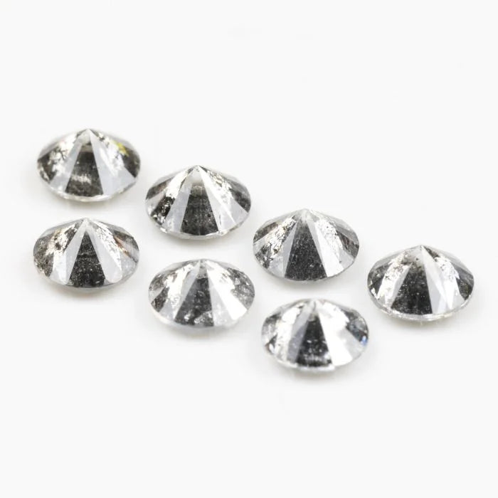 3.80 MM Round Brilliant Cut Salt & Pepper Melee Diamond
