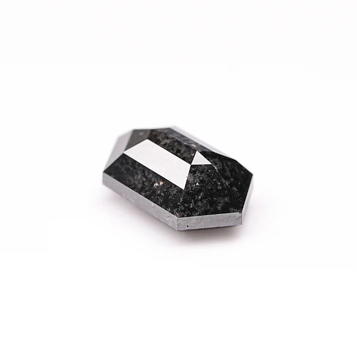 3.83 CT, Salt & Pepper Hexagon Cut Loose Diamond