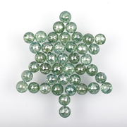 3.93 CT, 2.5 To 2.7 MM | Natural Green Diamond | Round Rose Cut Diamond | Natural Loose Diamond - Minimal Carbon