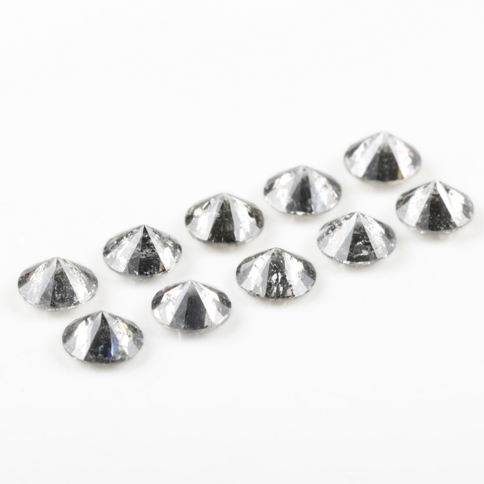 4.4 MM Salt And Pepper Round Brilliant Cut Diamond