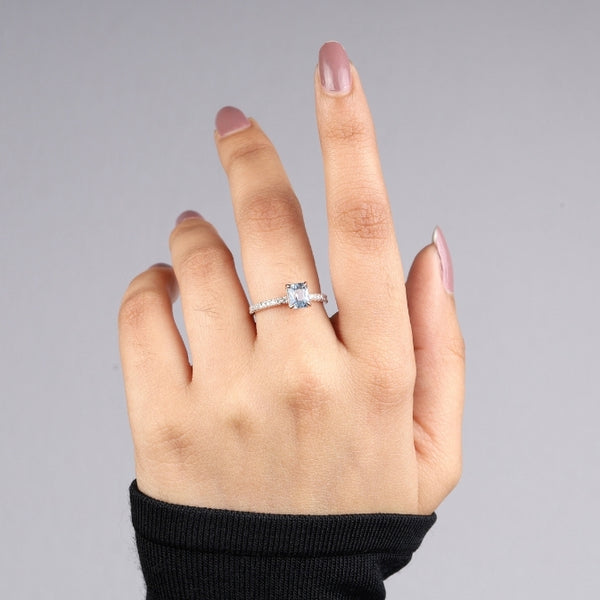 Blue Sapphire Engagement Ring