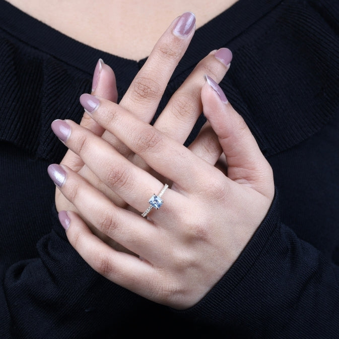 Blue Sapphire Engagement Ring