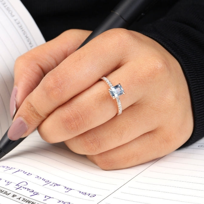 Blue Sapphire Engagement Ring