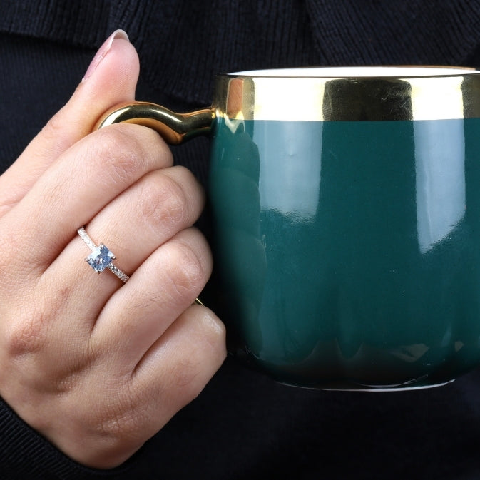Blue Sapphire Engagement Ring