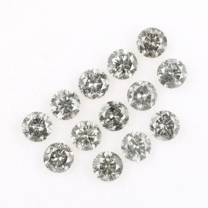 4.3 MM Salt And Pepper Round Brilliant Cut Diamond