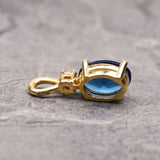 Oval Blue Sapphire Pendant