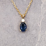 Oval Blue Sapphire Pendant