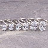 Elegant Oval Lab Diamond Ring – Minimalist Engagement Ring for Women