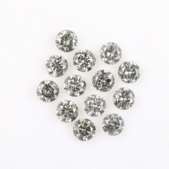 4.3 MM Salt And Pepper Round Brilliant Cut Diamond