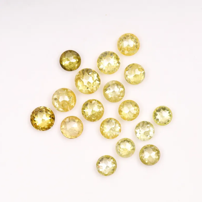Round Rose Cut Yellow Natural Loose Diamond - Minimal Carbon