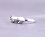 Load image into Gallery viewer, Half Bezel Set Hexagon Cut Lab Diamond Solitaire Ring
