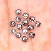 4.00 MM Cushion Cut Salt And Pepper Melee Diamond