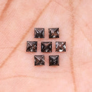 4.00 MM Princess Cut Salt And Pepper Melee Diamond | Minimal Carbon