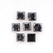 4.00 MM Princess Cut Salt And Pepper Melee Diamond | Minimal Carbon