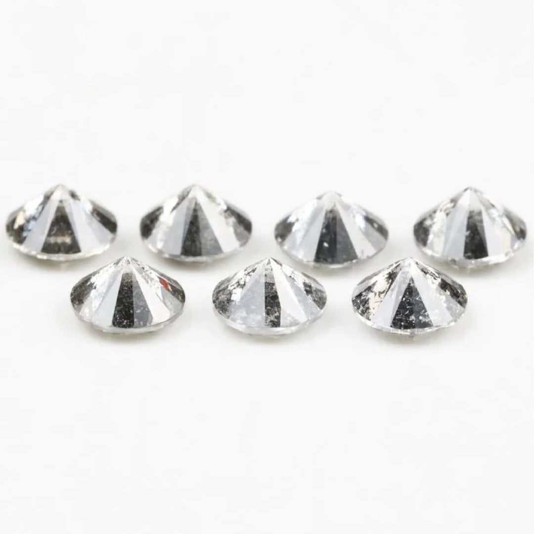 4.00 MM Round Brilliant Cut Salt and Pepper Melee Diamond