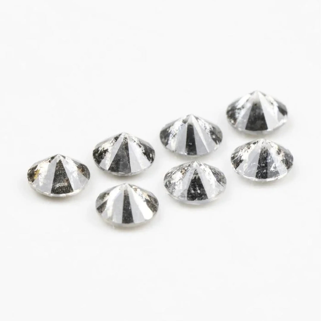4.00 MM Round Brilliant Cut Salt and Pepper Melee Diamond