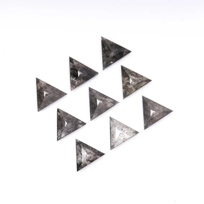 4.00 MM Triangle Cut Salt & Pepper Loose Diamond
