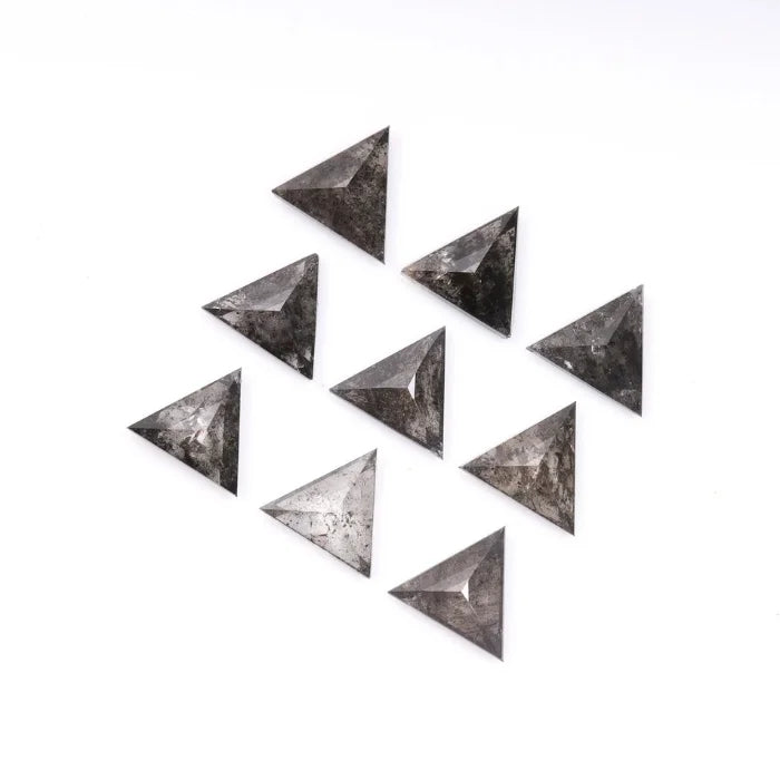 4.00 MM Triangle Cut Salt & Pepper Loose Diamond