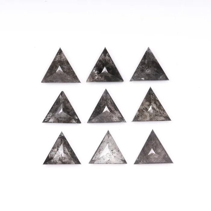 4.00 MM Triangle Cut Salt & Pepper Loose Diamond