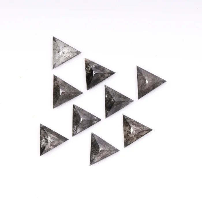 4.00 MM Triangle Cut Salt & Pepper Loose Diamond