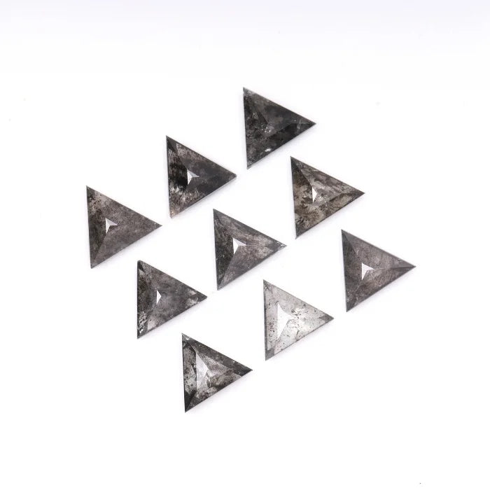 4.00 MM Triangle Cut Salt & Pepper Loose Diamond