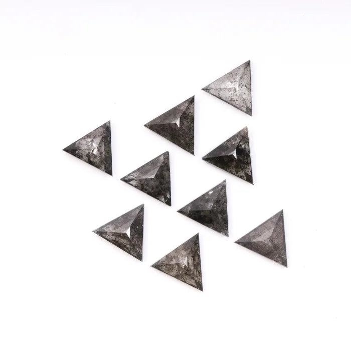 4.00 MM Triangle Cut Salt & Pepper Loose Diamond