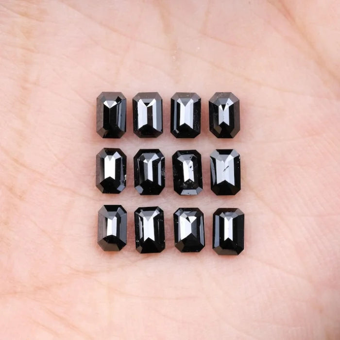 4.00 X 2.70 MM, Emerald Cut Salt And Pepper Diamond