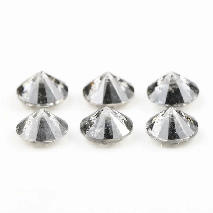 4.10 MM Round Brilliant Cut Salt & Pepper Melee Diamond