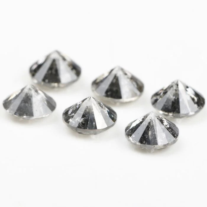 4.10 MM Round Brilliant Cut Salt & Pepper Melee Diamond