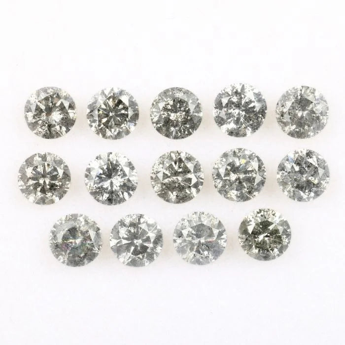 4.20 MM Round Brilliant Cut Salt & Pepper Melee Diamond