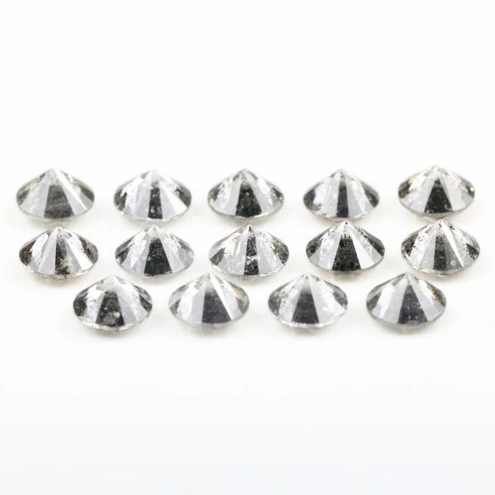 4.20 MM Round Brilliant Cut Salt & Pepper Melee Diamond