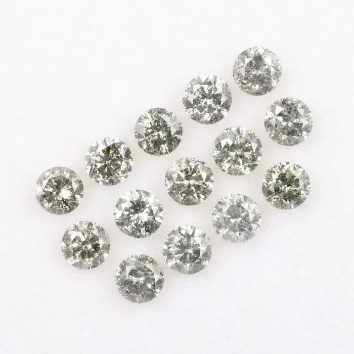 4.20 MM Round Brilliant Cut Salt & Pepper Melee Diamond