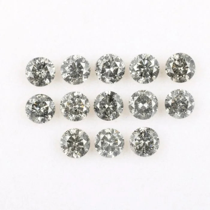 4.30 MM Round Brilliant Cut Salt & Pepper Melee Diamond