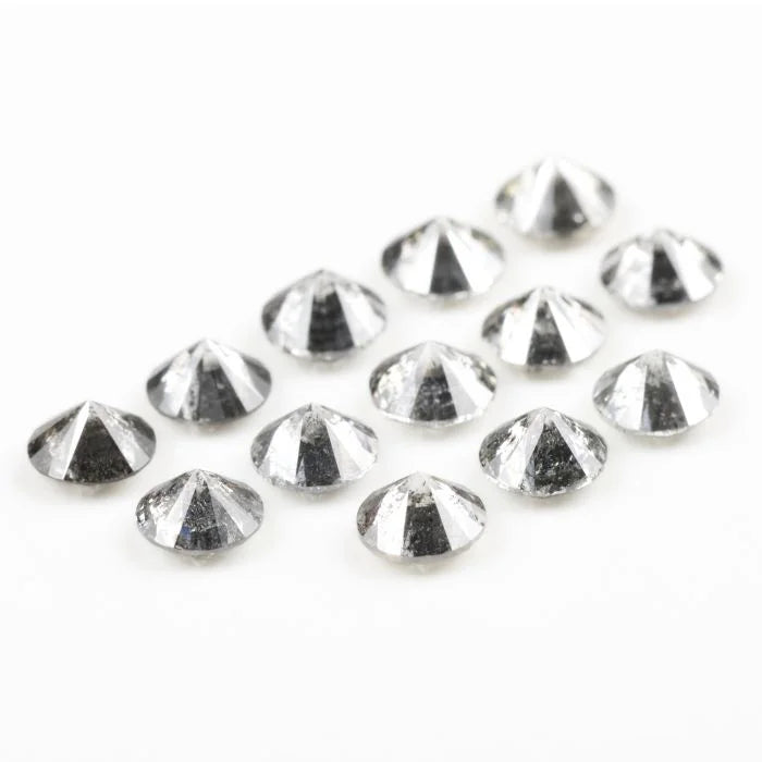 4.30 MM Round Brilliant Cut Salt & Pepper Melee Diamond