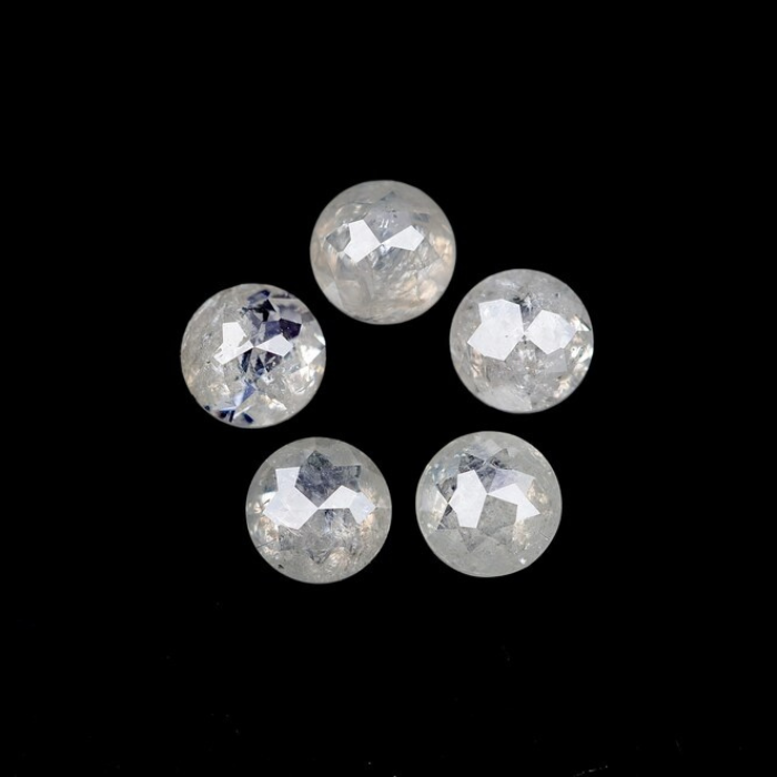 4.0 MM White Milky Round Tambuli Cut Diamonds 01