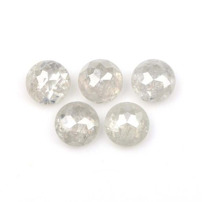 4.0 MM White Milky Round Tambuli Cut Diamonds 04