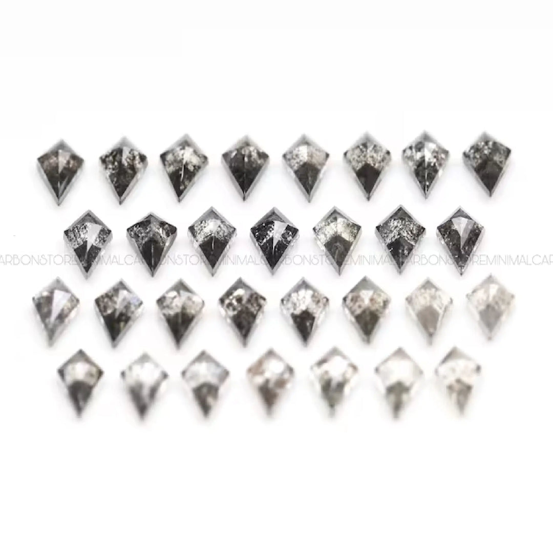 4.0 X 2.0 MM Salt and Pepper Kite Cut Diamonds