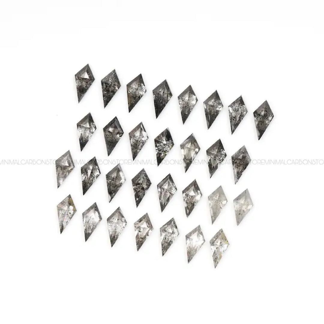 4.0 X 2.0 MM Salt and Pepper Kite Cut Diamonds