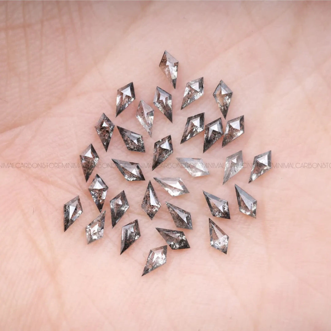 4.0 X 2.0 MM Salt and Pepper Kite Cut Diamonds