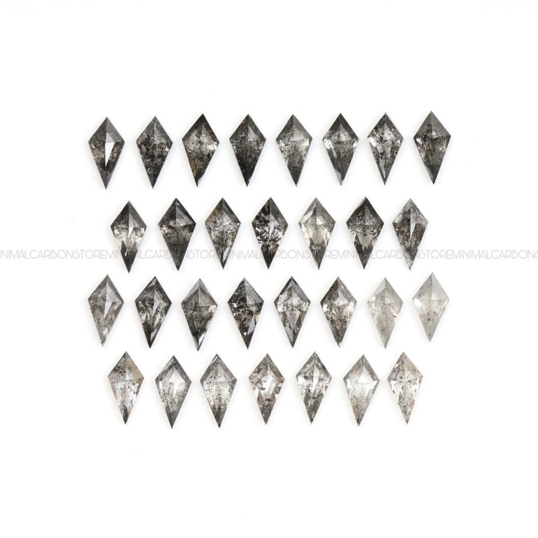 4.0 X 2.0 MM Salt and Pepper Kite Cut Diamonds