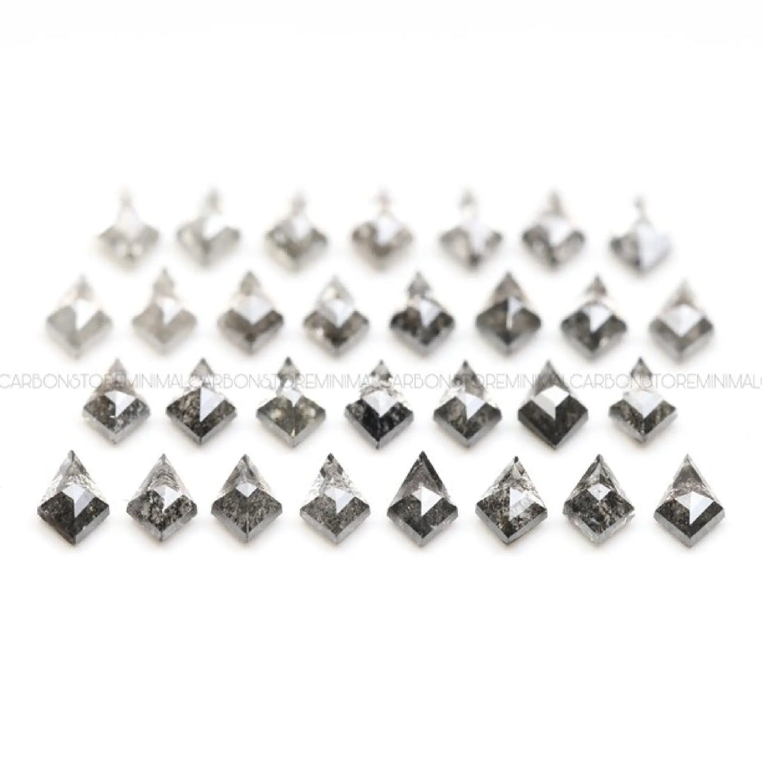 4.0 X 2.0 MM Salt and Pepper Kite Cut Diamonds