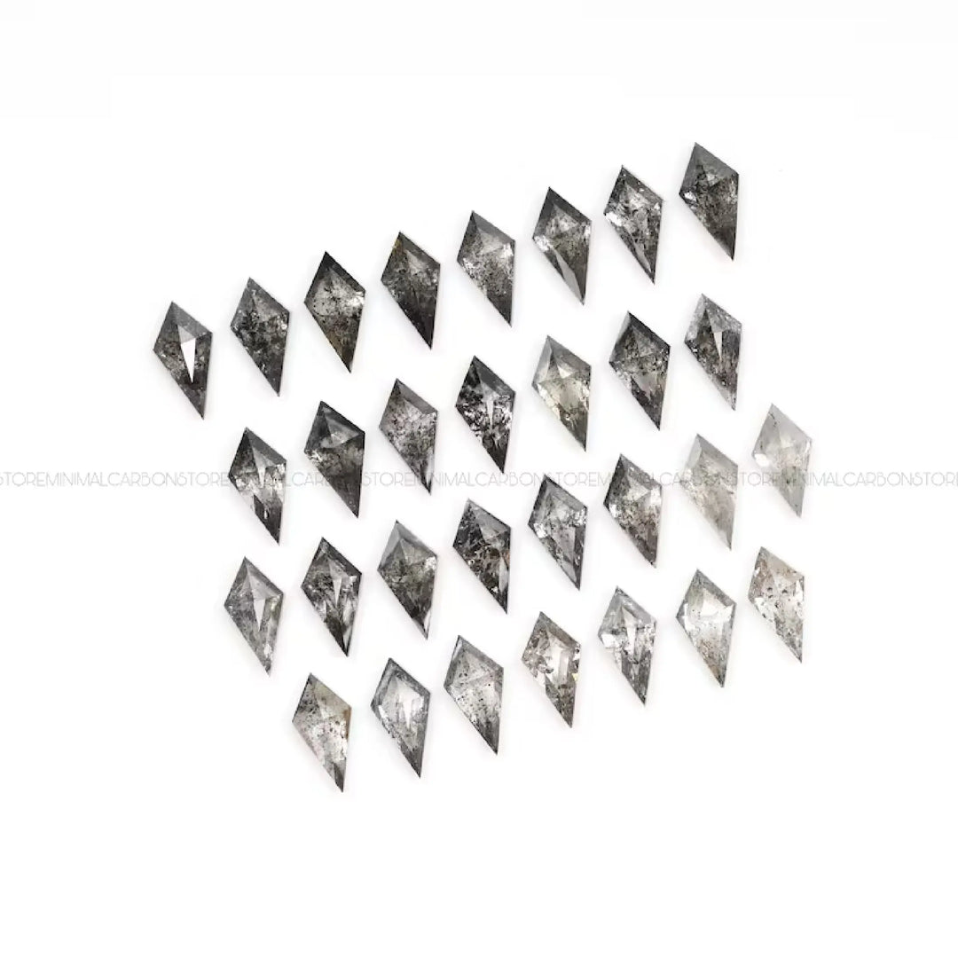4.0 X 2.0 MM Salt and Pepper Kite Cut Diamonds