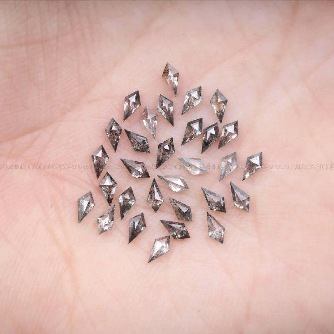 4.0 X 2.0 MM Salt and Pepper Kite Cut Diamonds