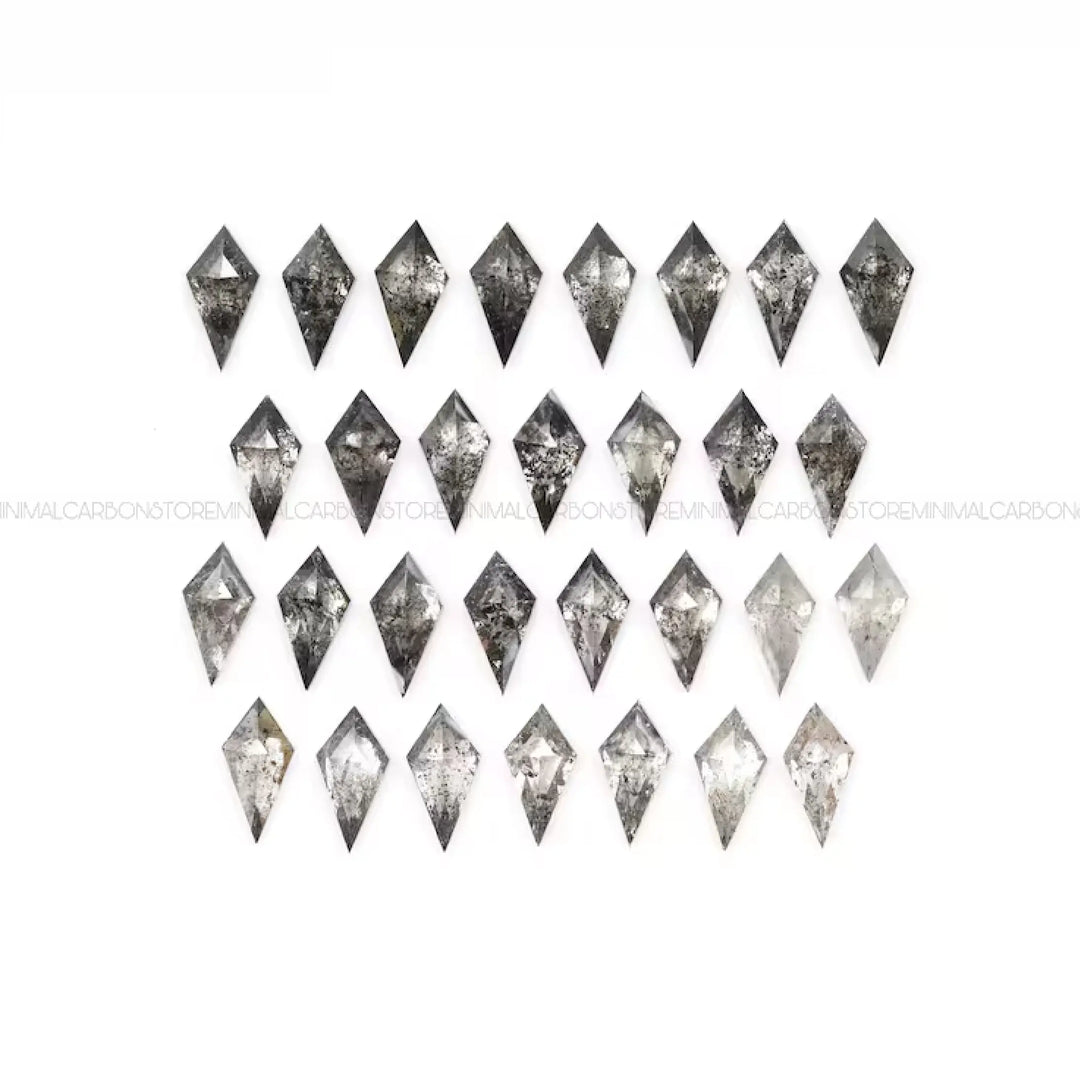 4.0 X 2.0 MM Salt and Pepper Kite Cut Diamonds