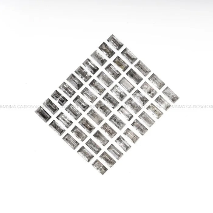 4.0 X 2.0 MM, Baguette Cut Salt And Pepper Diamond