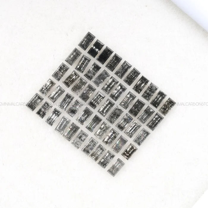 4.0 X 2.0 MM, Baguette Cut Salt And Pepper Diamond